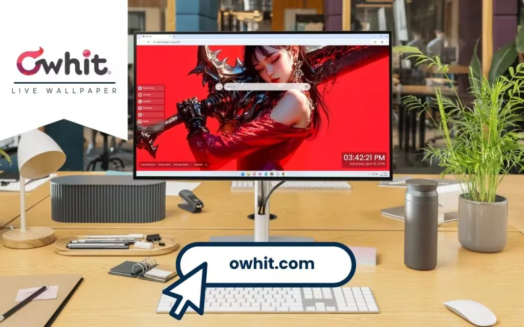 Red Samurai Anime Girl Live Wallpaper