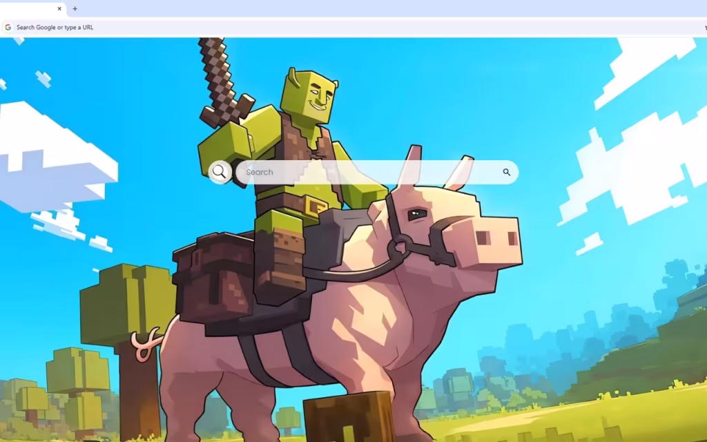 Minecraft Shrek Riding Pig Live Wallpaper