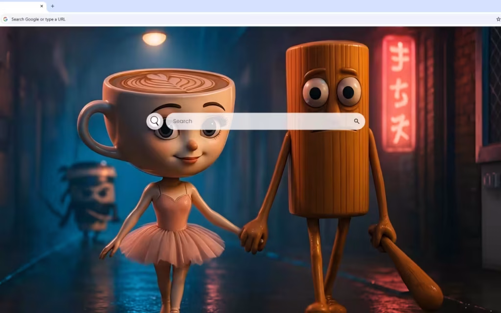 Ballerina Cappuccina and Tung Tung Sahur Live Wallpaper