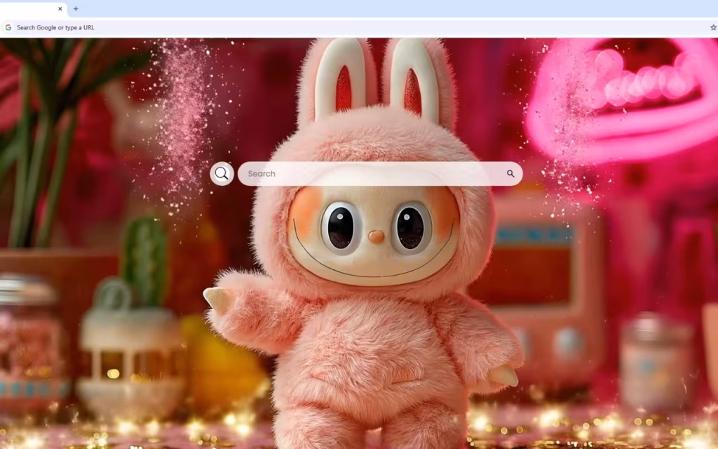 Pink Labubu Toy Cute Live Wallpaper