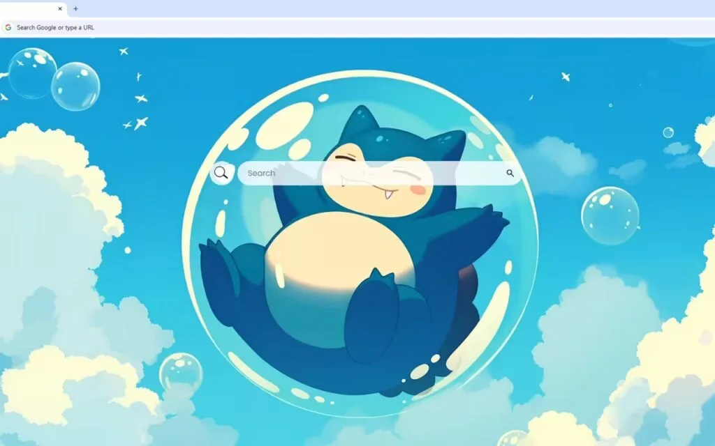 Pokemon Snorlax Bubble Float Live Wallpaper