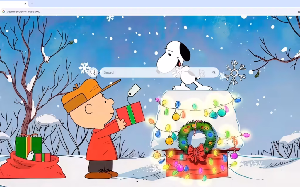 Snoopy Christmas Gift Charlie Brown Live Wallpaper