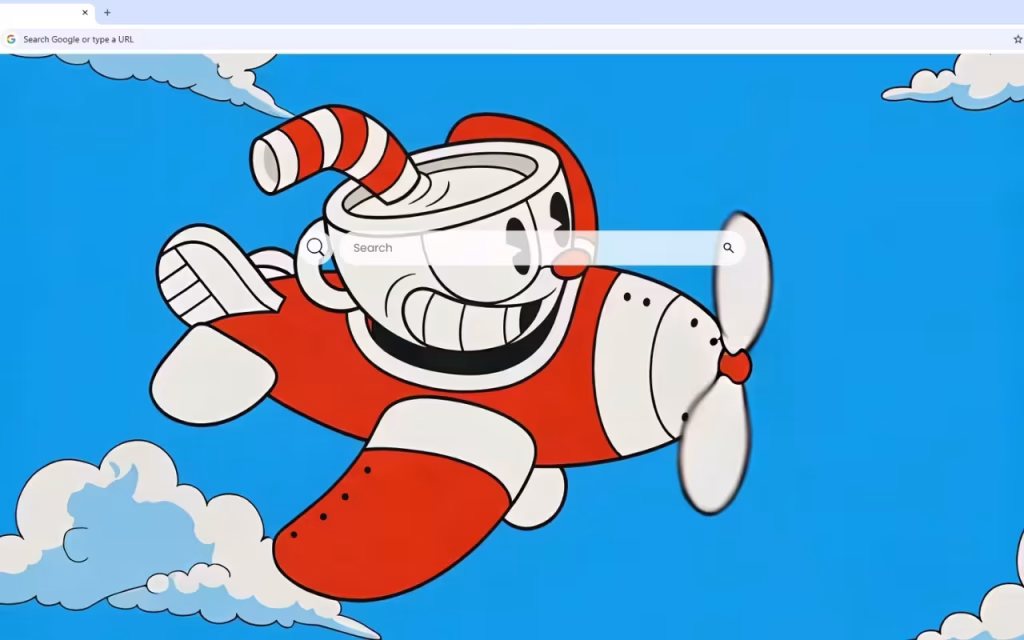 Cuphead Red Plane Flying Live Wallpaper