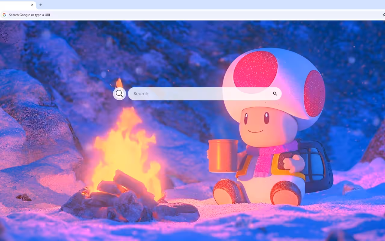 Super Mario Toad Campfire Live Wallpaper