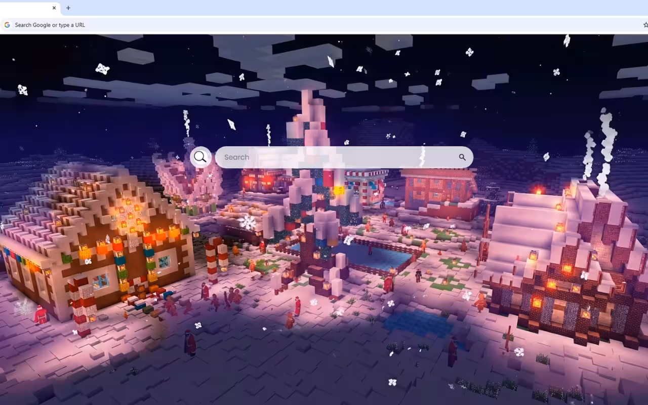 Christmas Village Minecraft Live Wallpaper