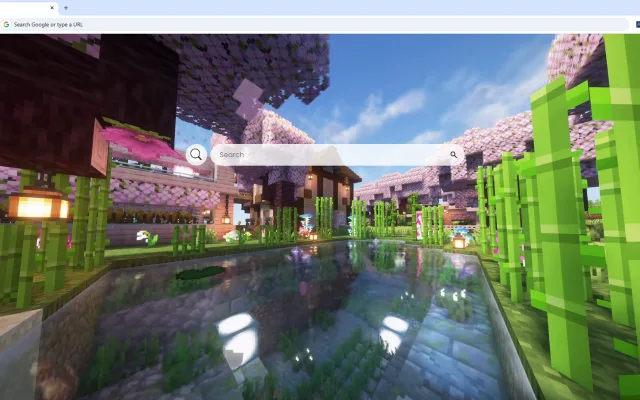 Minecraft Sakura Land Live Wallpaper