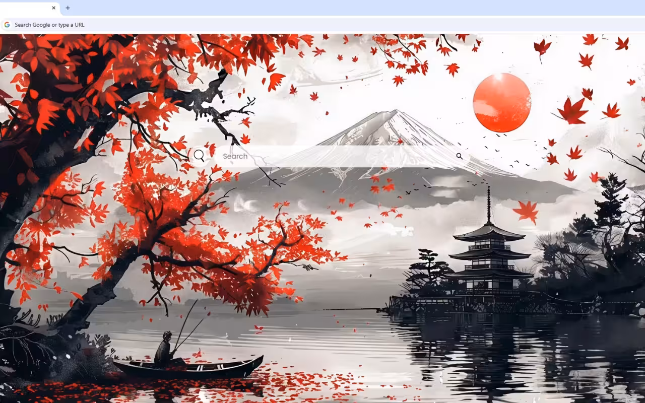Japanese Autumn Ink Painting Live Wallpaper