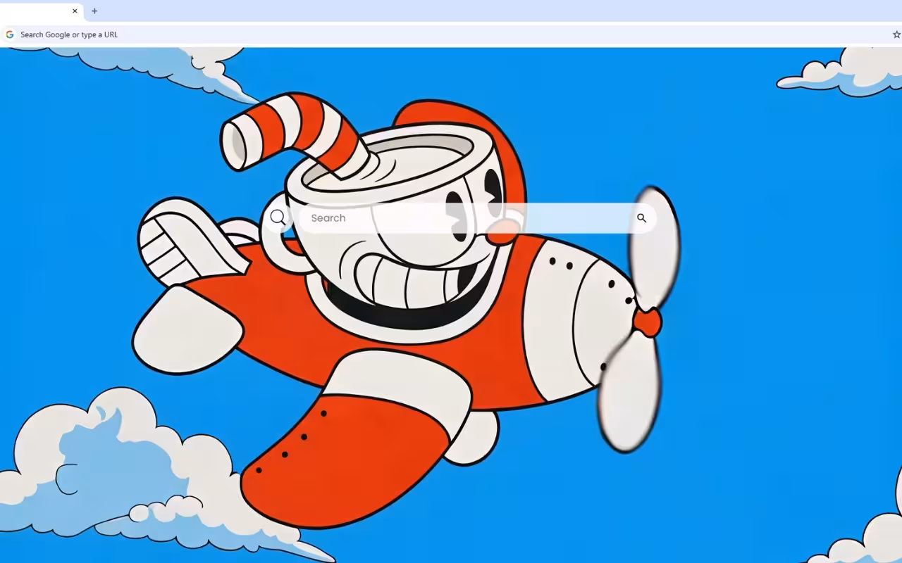 Cuphead Red Plane Flying Live Wallpaper