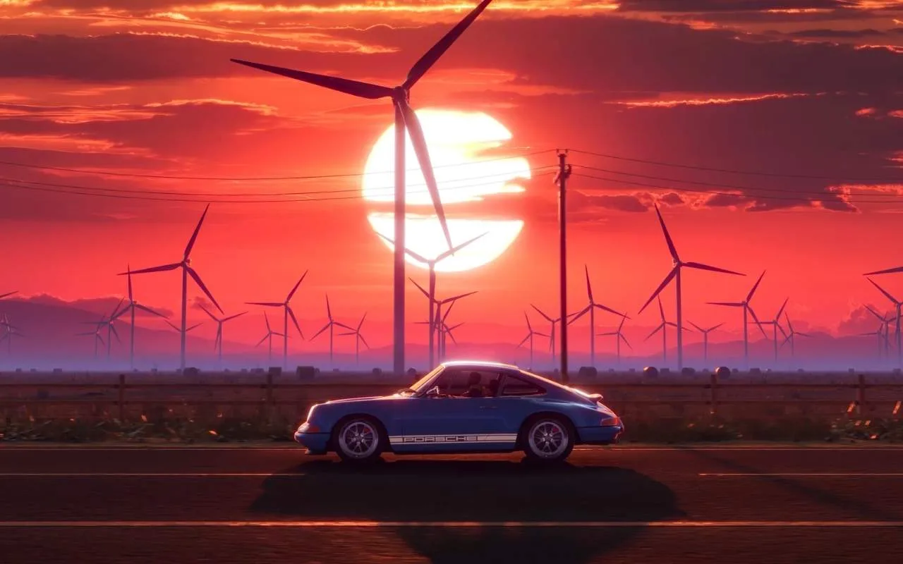Porsche Windmills Live Wallpaper