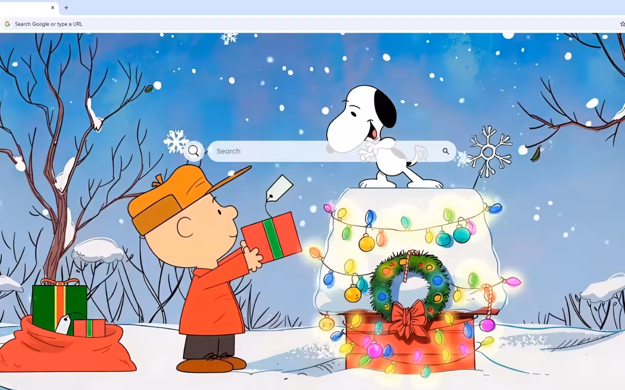 Snoopy Christmas Gift Charlie Brown Live Wallpaper