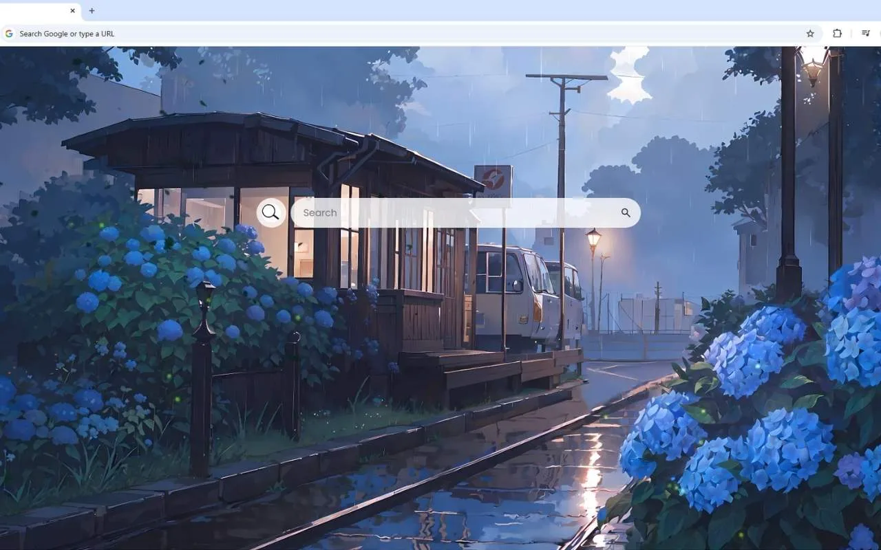 Blue Rainy Season Live Wallpaper