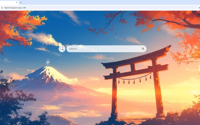 Mount Fuji Torii Autumn Sunset Live Wallpaper