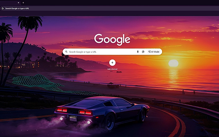 Synthwave Car Nightscape