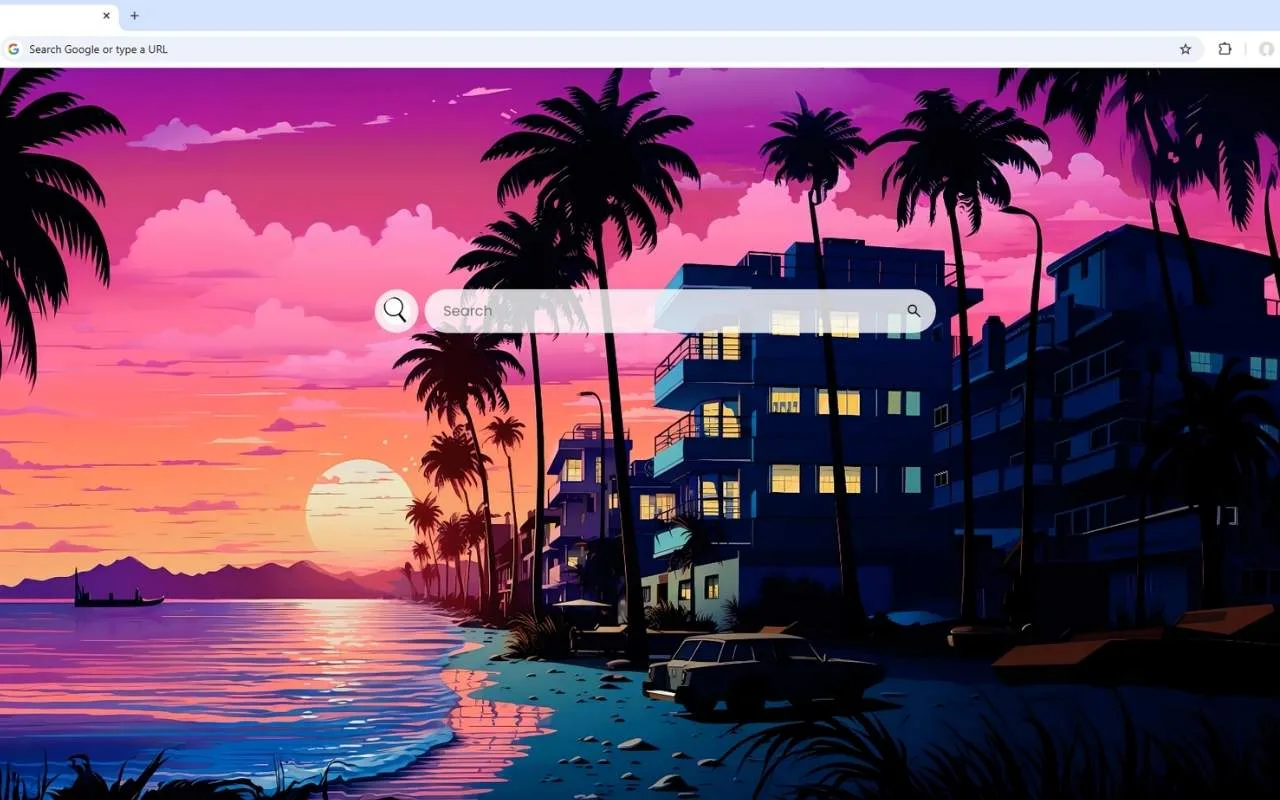 Retrowave Beach Live Wallpaper