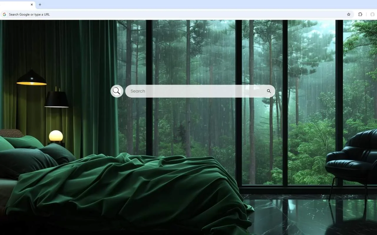 Green Room and Forest Rain Live Wallpaper