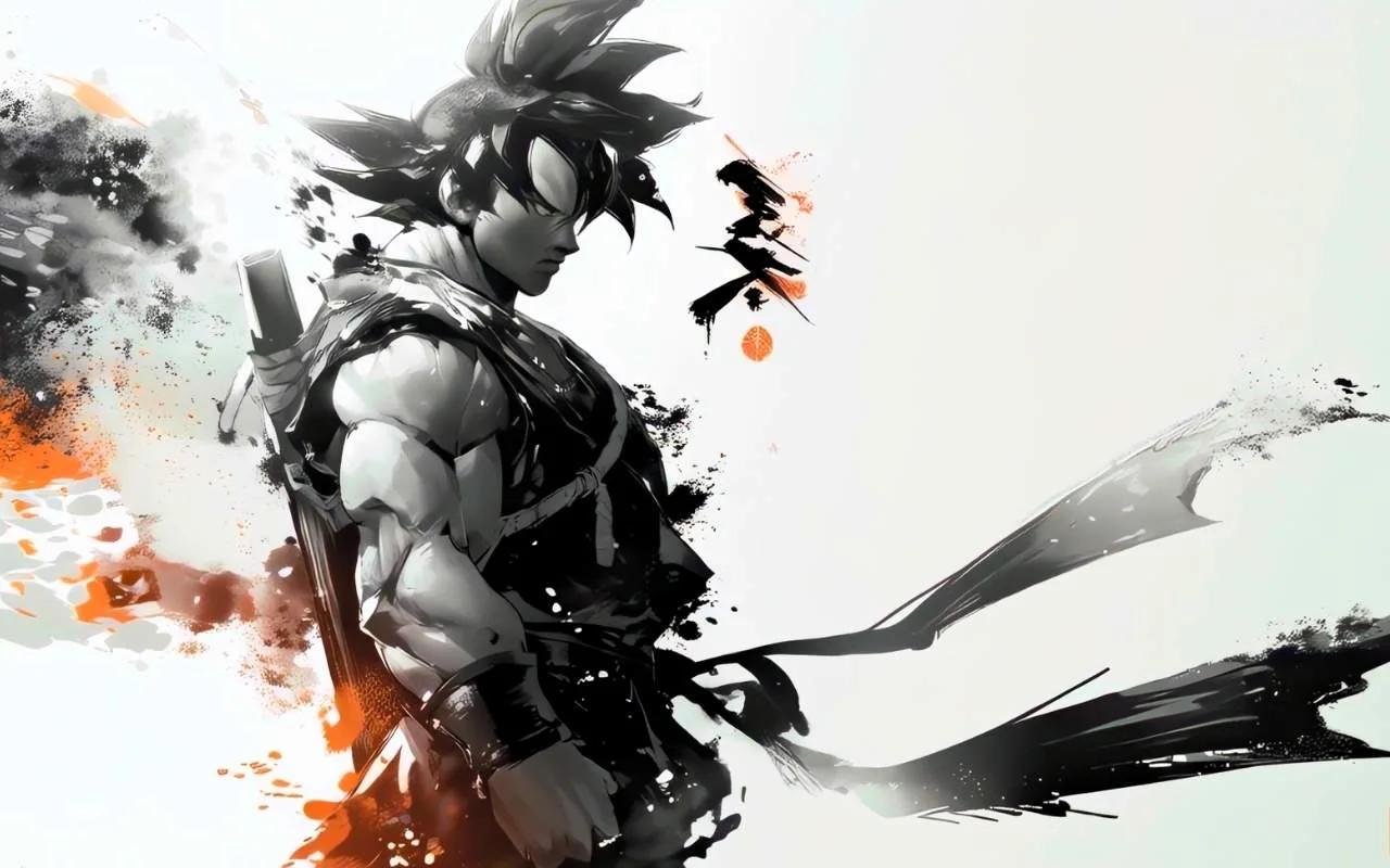 Black and White Goku Live Wallpaper