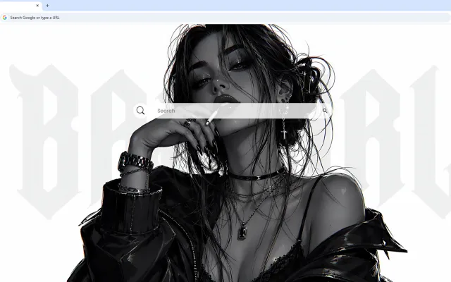 Monochrome Bad Girl Live Wallpaper