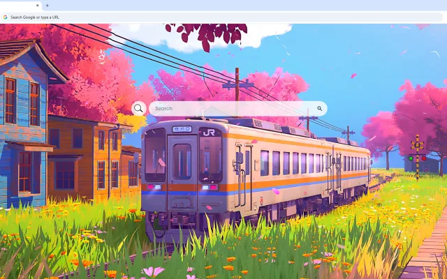 Japanese Cherry Blossom Train Live Wallpaper