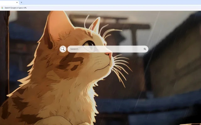 Cat Watching Rain Live Wallpaper
