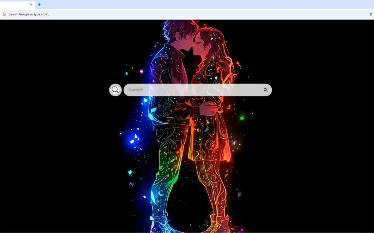 Kissing Couple Colorful Art Live Wallpaper