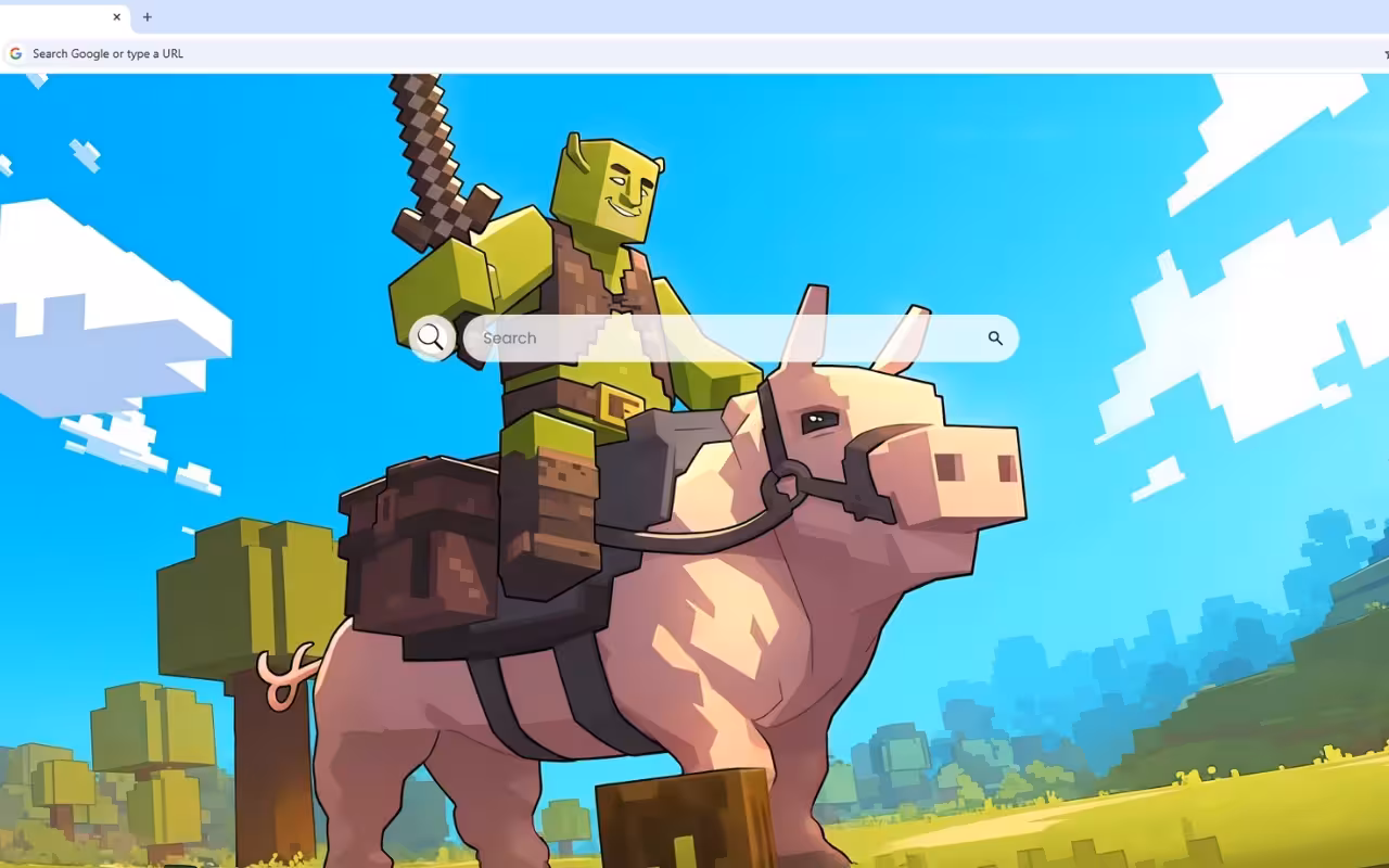 Minecraft Shrek Riding Pig Live Wallpaper